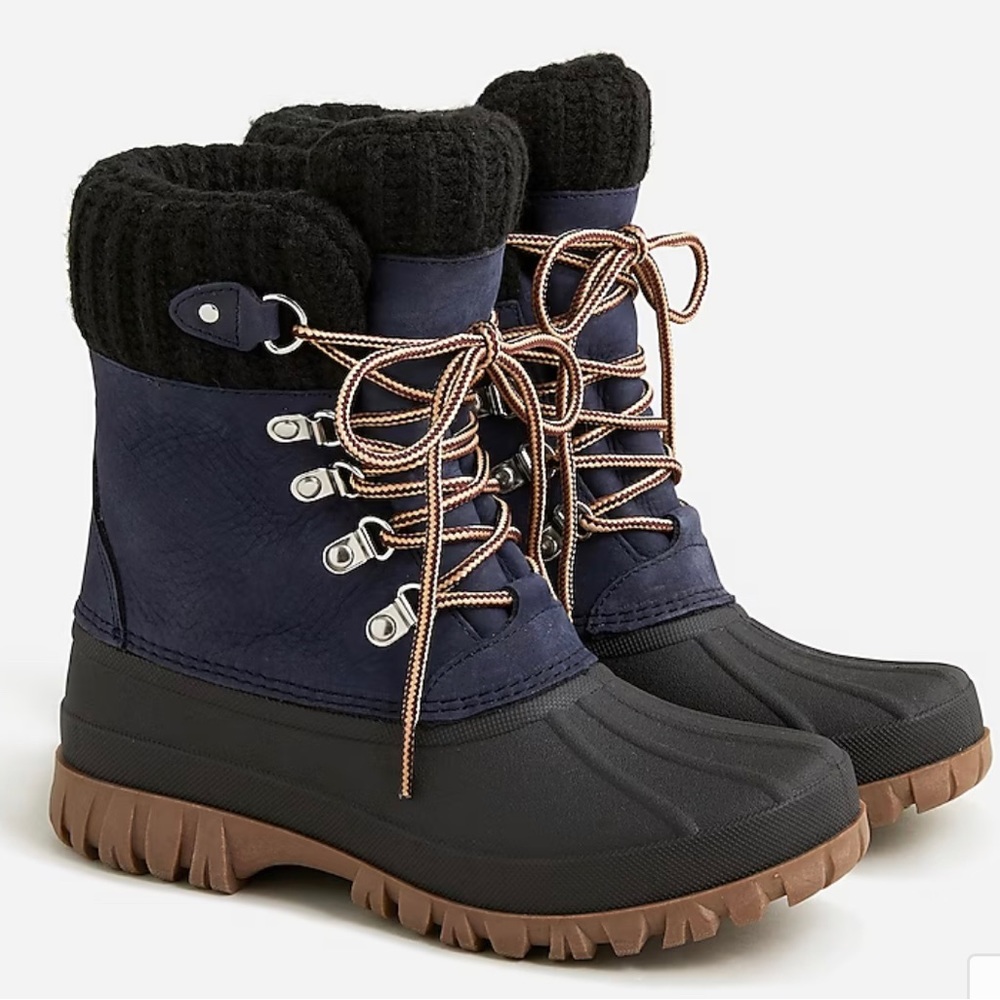 JCREW Perfect Winter boots with ribbed cuffs size 9 new in box